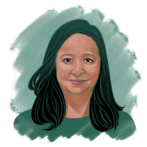 Illustrated headshot of Zahra Esmail