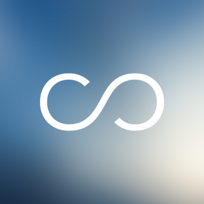 The Vancouver Foundation infinity logo against a blue and gray gradient background as a placeholder for Janah's headshot.