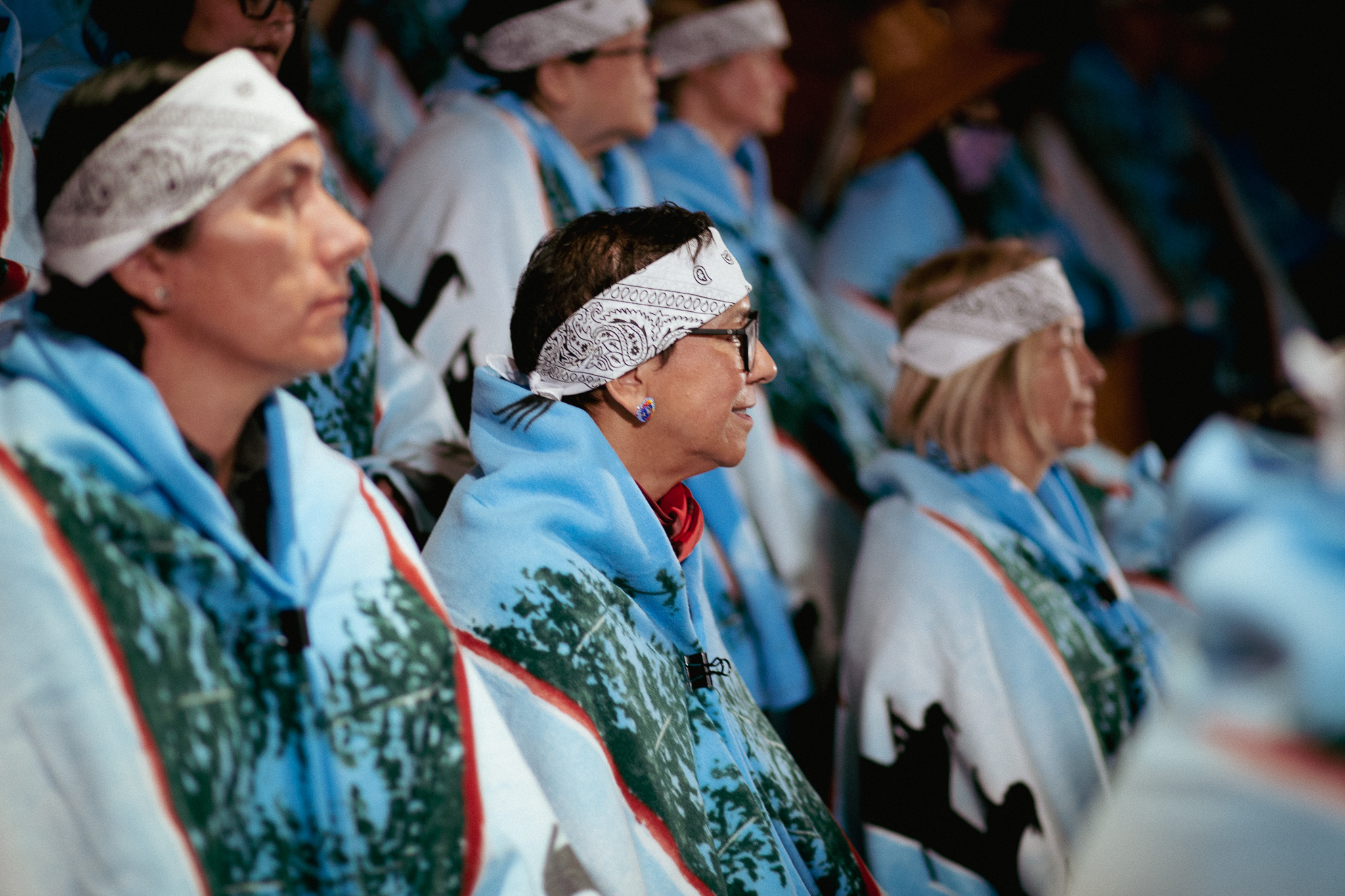 A group of individuals dressed in regal clothing.